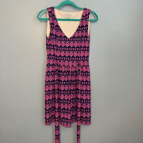 EUC Ellie Kai Geometric Print Sleeveless Shift Dress Size 0 - Picture 3 of 6